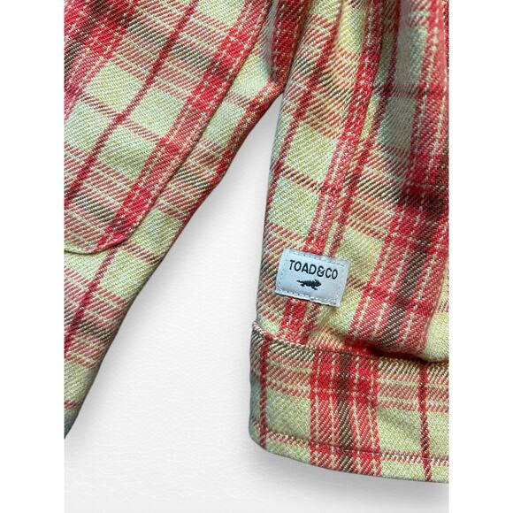 Toad&Co Plaid Jacket in Orange and Yellow - Picture 9 of 12